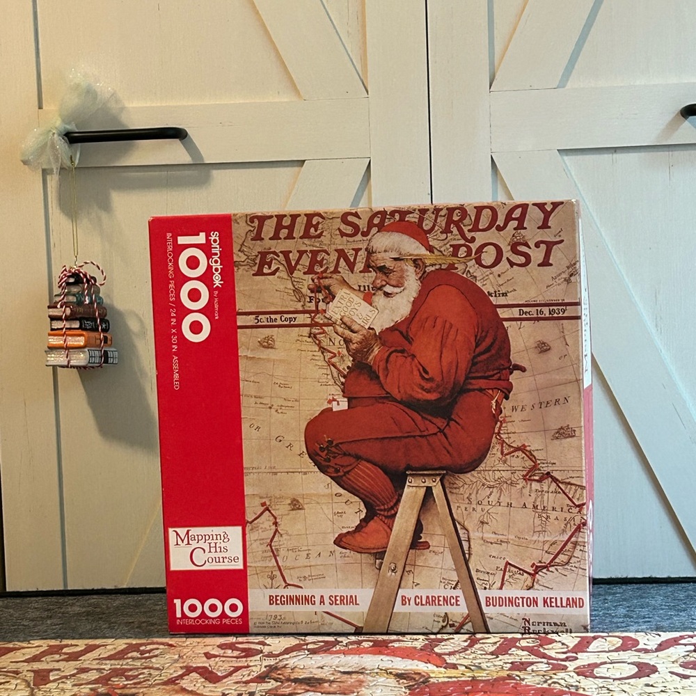 Springbok 1000 piece holiday puzzle-Mapping his Course 🎅🏻🎄